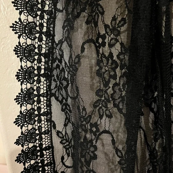 M•FASIS Black Lace Sleeveless Duster- Size XL - Picture 3 of 6